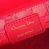 Dior Mini Lady Dior Bag In Red Lambskin 600