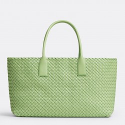 Bottega Veneta Cabat Medium Bag In Pistachio Intrecciato Lambskin 077