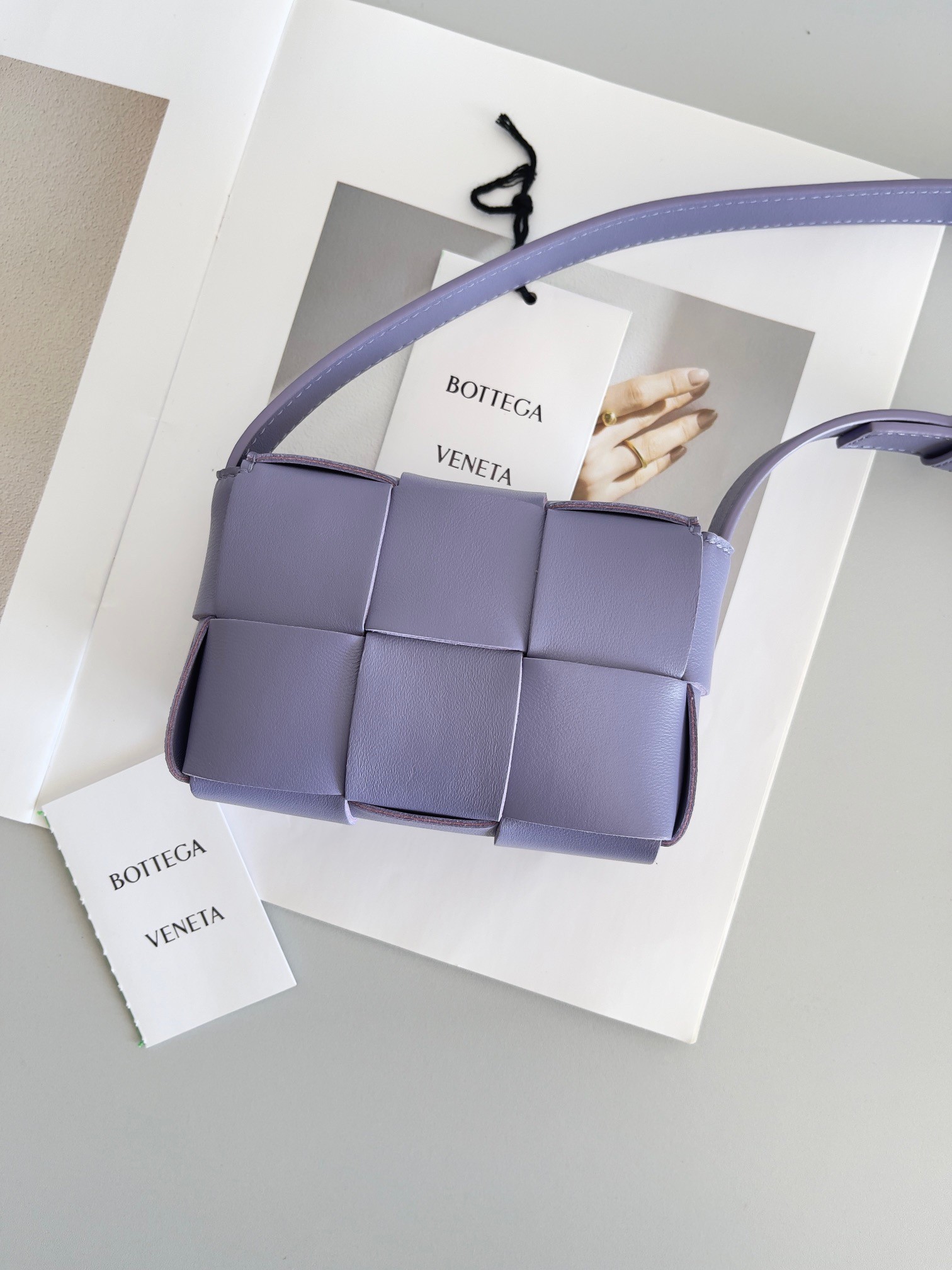 Bottega Veneta Candy Cassette Bag In Wisteria Lambskin 114