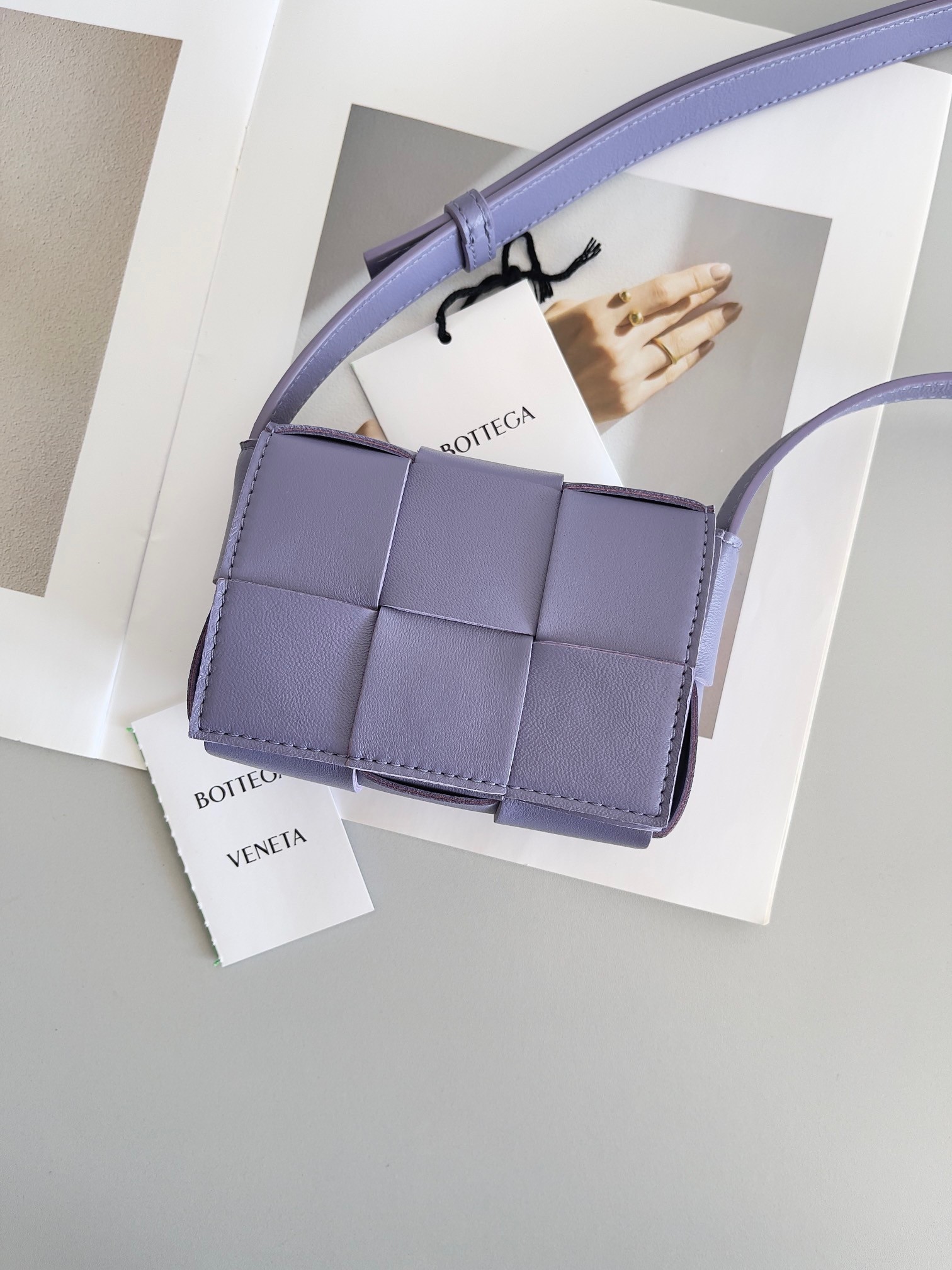 Bottega Veneta Candy Cassette Bag In Wisteria Lambskin 114