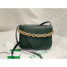 Bottega Veneta Mount Medium Envelope Bag In Green Calfskin 152