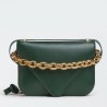 Bottega Veneta Mount Medium Envelope Bag In Green Calfskin 152