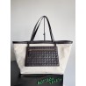 Bottega Veneta Large Flip Flap Bag in Canvas with Fondant Leather 573