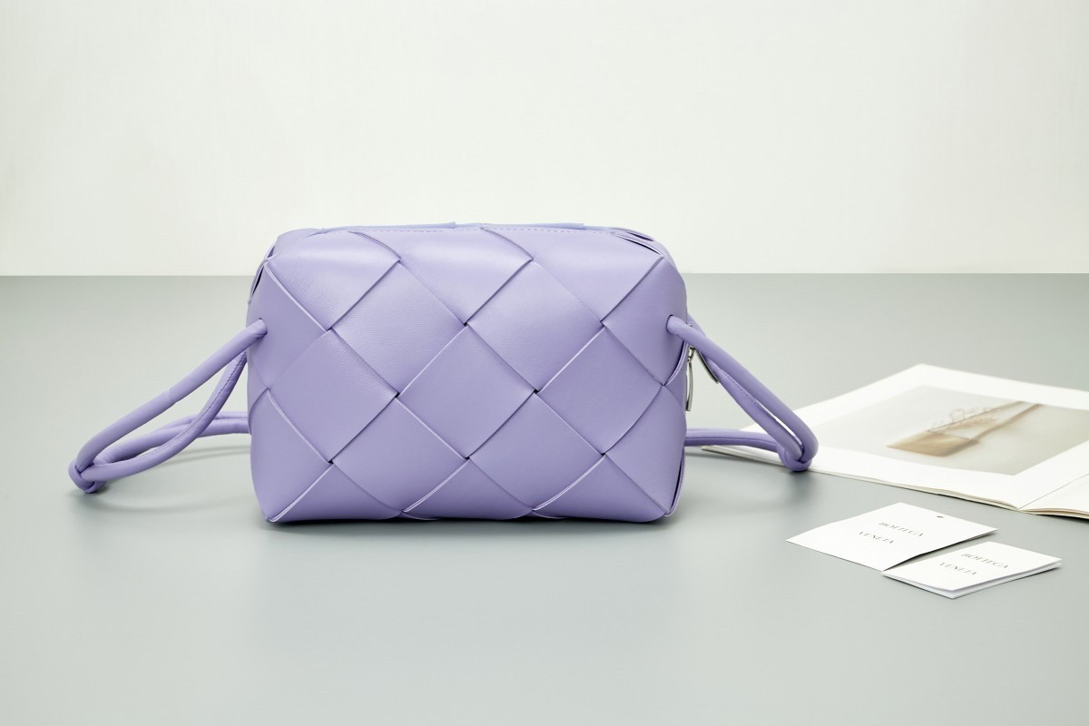 Bottega Veneta Small Cassette Camera Bag In Wisteria Lambskin 364