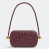 Bottega Veneta Knot Minaudiere On Strap In Barolo Foulard Intreccio Leather 541