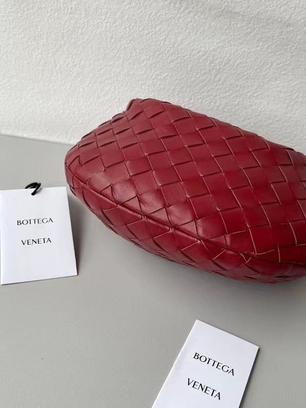 Bottega Veneta BV Jodie Mini Bag In Dark Red Intrecciato Lambskin 608