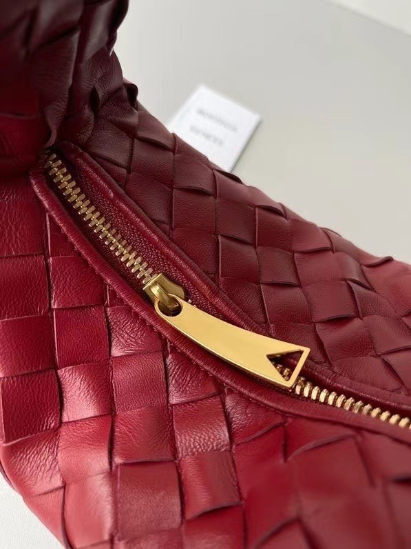 Bottega Veneta BV Jodie Mini Bag In Dark Red Intrecciato Lambskin 608