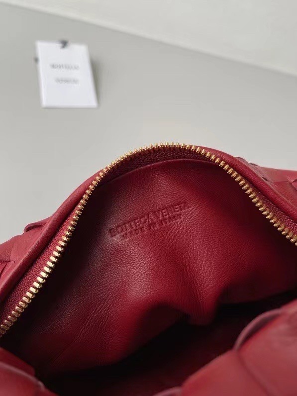 Bottega Veneta BV Jodie Mini Bag In Dark Red Intrecciato Lambskin 608