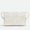 Bottega Veneta Small Cassette Bag In White Intrecciato Lambskin 132