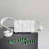 Bottega Veneta Small Cassette Bag In White Intrecciato Lambskin 132