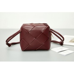 Bottega Veneta Mini Cassette Camera Bag In Bordeaux Lambskin 926