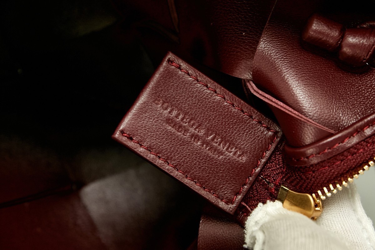 Bottega Veneta Mini Cassette Camera Bag In Bordeaux Lambskin 926