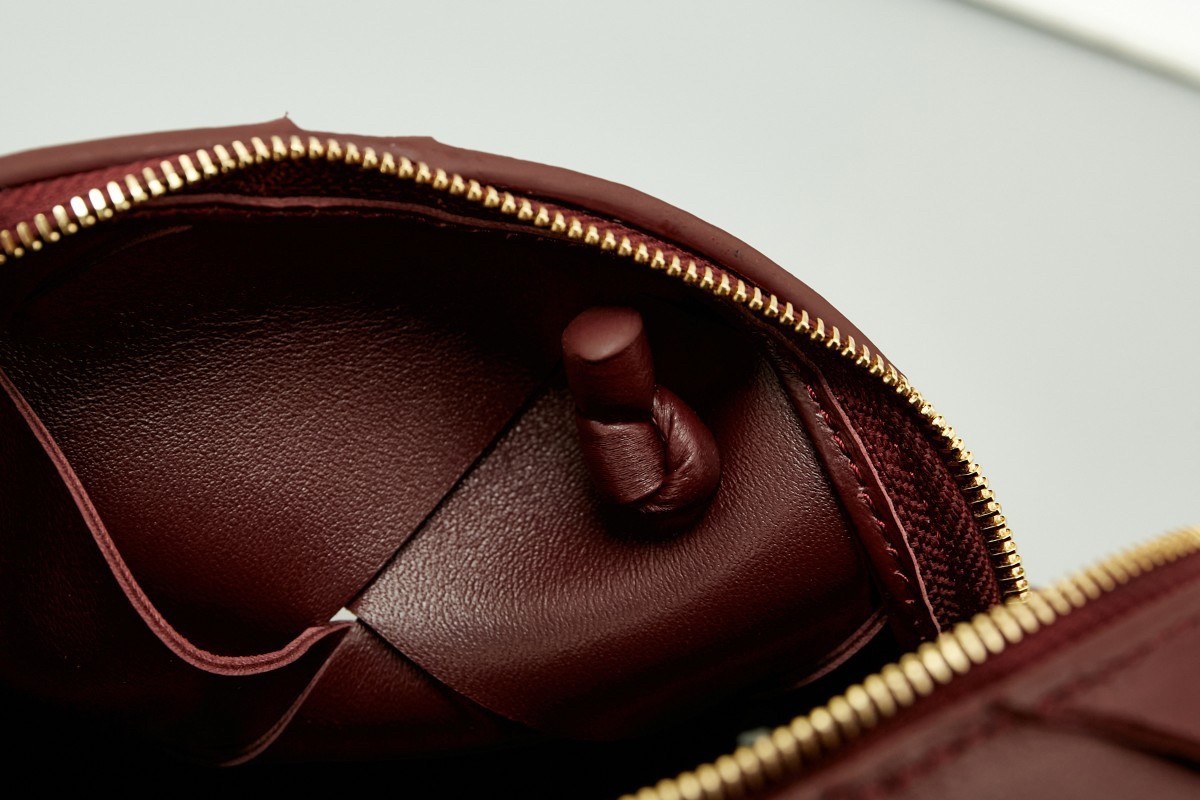 Bottega Veneta Mini Cassette Camera Bag In Bordeaux Lambskin 926