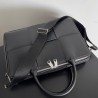 Bottega Veneta Arco Briefcase In Black Intreccio Calfskin 211