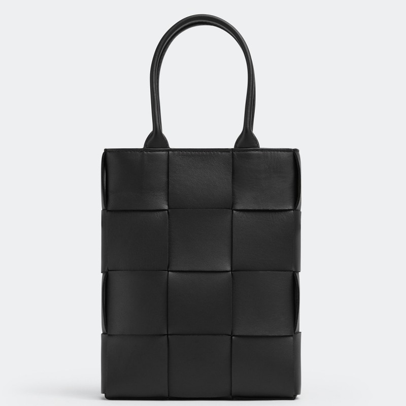 Bottega Veneta Mini Cassette Tote Bag In Black Lambskin 298