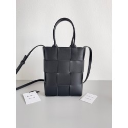 Bottega Veneta Mini Cassette Tote Bag In Black Lambskin 298