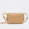 Bottega Veneta Mini Loop Bag In Beige Intrecciato Lambskin 325