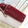 Dior Mini Lady Dior Bag In Red Patent Calfskin 204