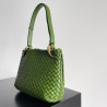 Bottega Veneta Clicker Small Bag in Avocado Intrecciato Lambskin 379