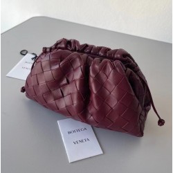 Bottega Veneta Mini Pouch In Grape Intrecciato Lambskin 431