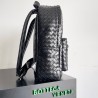 Bottega Veneta Medium Backpack In Black Intrecciato Calfskin 598