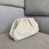 Bottega Veneta The Pouch Clutch In White Calfskin 629