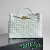 Bottega Veneta Andiamo Medium Bag In Glacier Intrecciato Lambskin 669