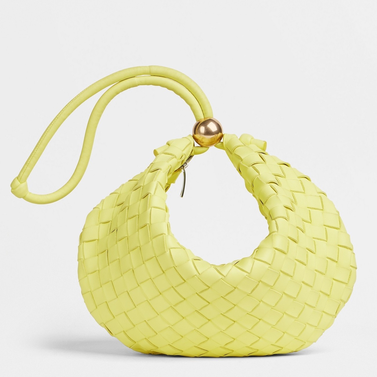 Bottega Veneta Turn Bag In Yellow Intrecciato Lambskin 047