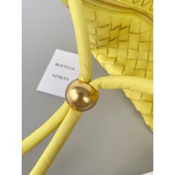 Bottega Veneta Turn Bag In Yellow Intrecciato Lambskin 047