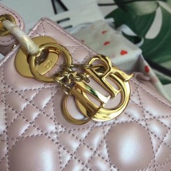 Dior Mini Lady Dior Bag In Lotus Pearly Lambskin 243