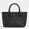 Bottega Veneta Mini Cabat Bag In Black Intrecciato Lambskin 088