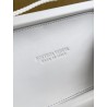 Bottega Veneta Knot Minaudiere On Strap In White Foulard Intreccio Leather 905