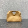 Bottega Veneta Small Point Top Handle Bag In Beige Leather 932