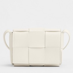 Bottega Veneta Candy Cassette Bag In White Lambskin 117