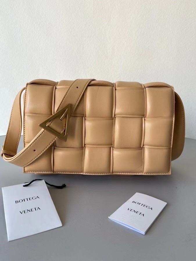 Bottega Veneta Padded Cassette Bag In Almond Lambskin 251