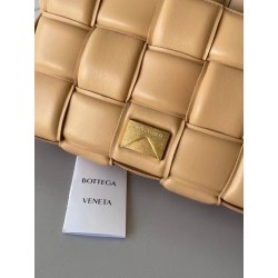 Bottega Veneta Padded Cassette Bag In Almond Lambskin 251