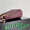 Bottega Veneta Clicker Small Bag in Bordeaux Intrecciato Lambskin 011