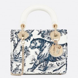 Dior Mini Lady Dior Bag With Toile De Jouy Printed 442