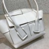 Bottega Veneta Mini Arco Bag In White Intrecciato Calfskin 101