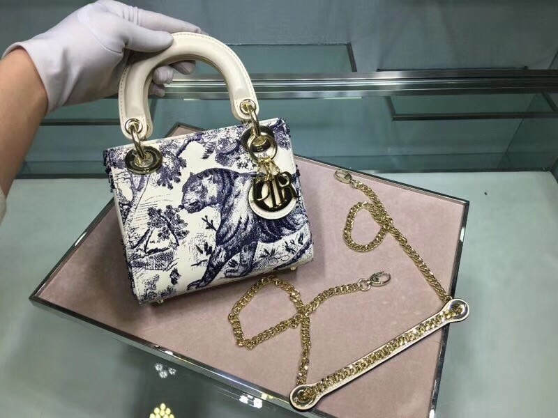 Dior Mini Lady Dior Bag With Toile De Jouy Printed 442