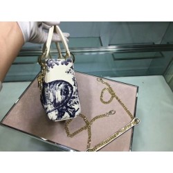 Dior Mini Lady Dior Bag With Toile De Jouy Printed 442