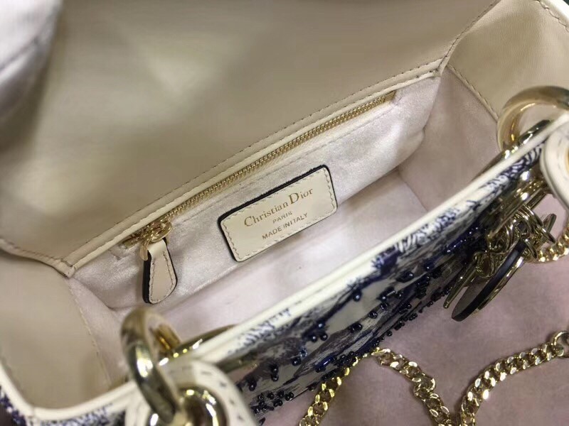 Dior Mini Lady Dior Bag With Toile De Jouy Printed 442