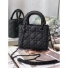 Dior Mini Lady Dior Bag In Black Ultra Matte Calfskin 476