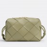 Bottega Veneta Small Cassette Camera Bag In Travertine Lambskin 528