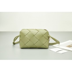 Bottega Veneta Small Cassette Camera Bag In Travertine Lambskin 528