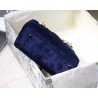 Dior Mini Lady Dior Chain Bag In Blue Velvet 819