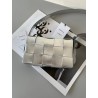 Bottega Veneta Cassett Bag In Silver Intrecciato Lambskin 668