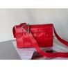 Bottega Veneta Cassett Bag In Red Wrinkled Calfskin 810