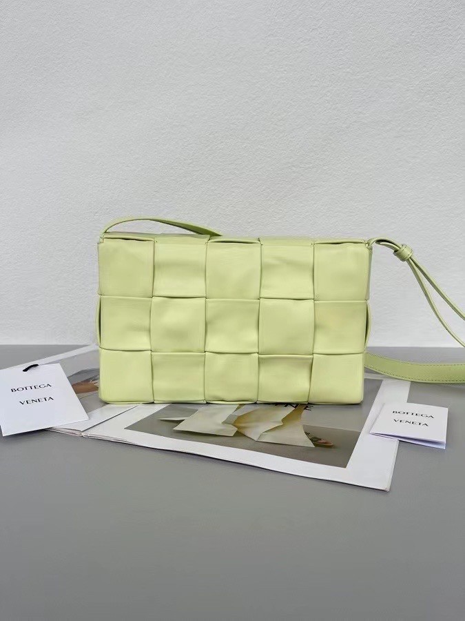 Bottega Veneta Cassett Bag In Lemon Wrinkled Calfskin 327