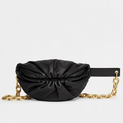 Bottega Veneta The Belt Chain Pouch In Black Nappa Leather 957